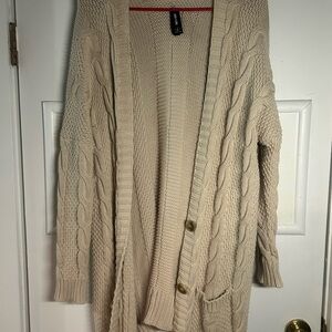 Cozy Cream Cable Knit Cardigan